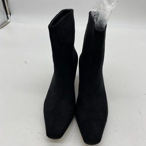 Women Square Toe Comfort Kitten Low Heel Ankle Boots